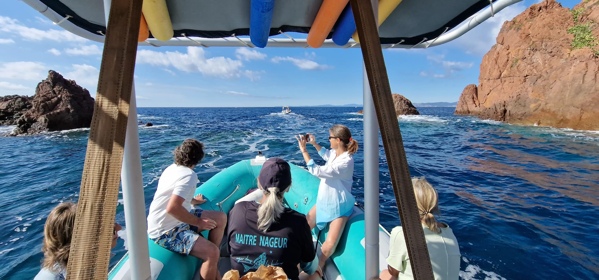 Sortie en bateau calanques Estérel Théoule-sur-Mer accompagnants sirène