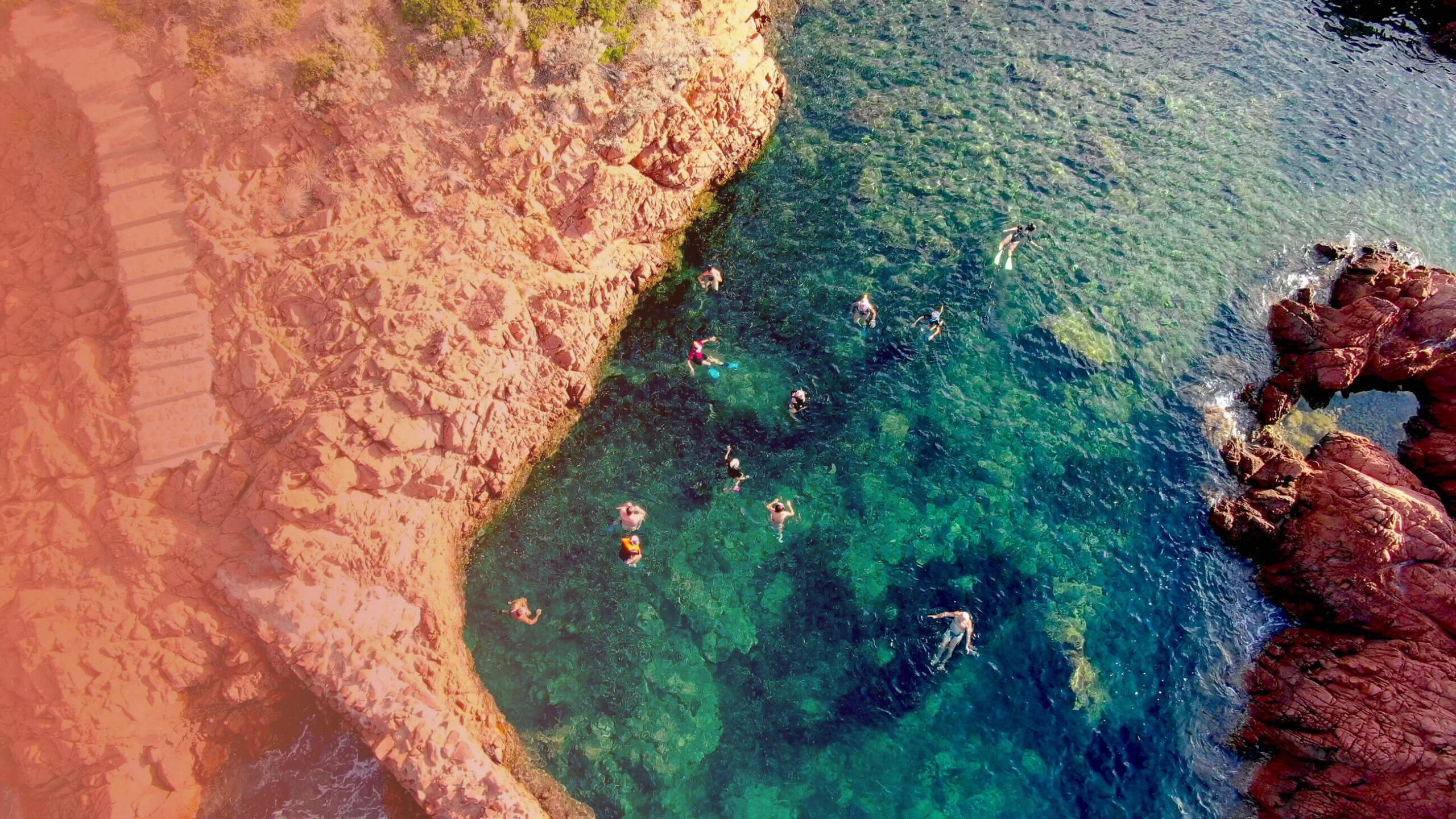 Calanques de l'Estérel vues du dessus - Théoule-sur-Mer