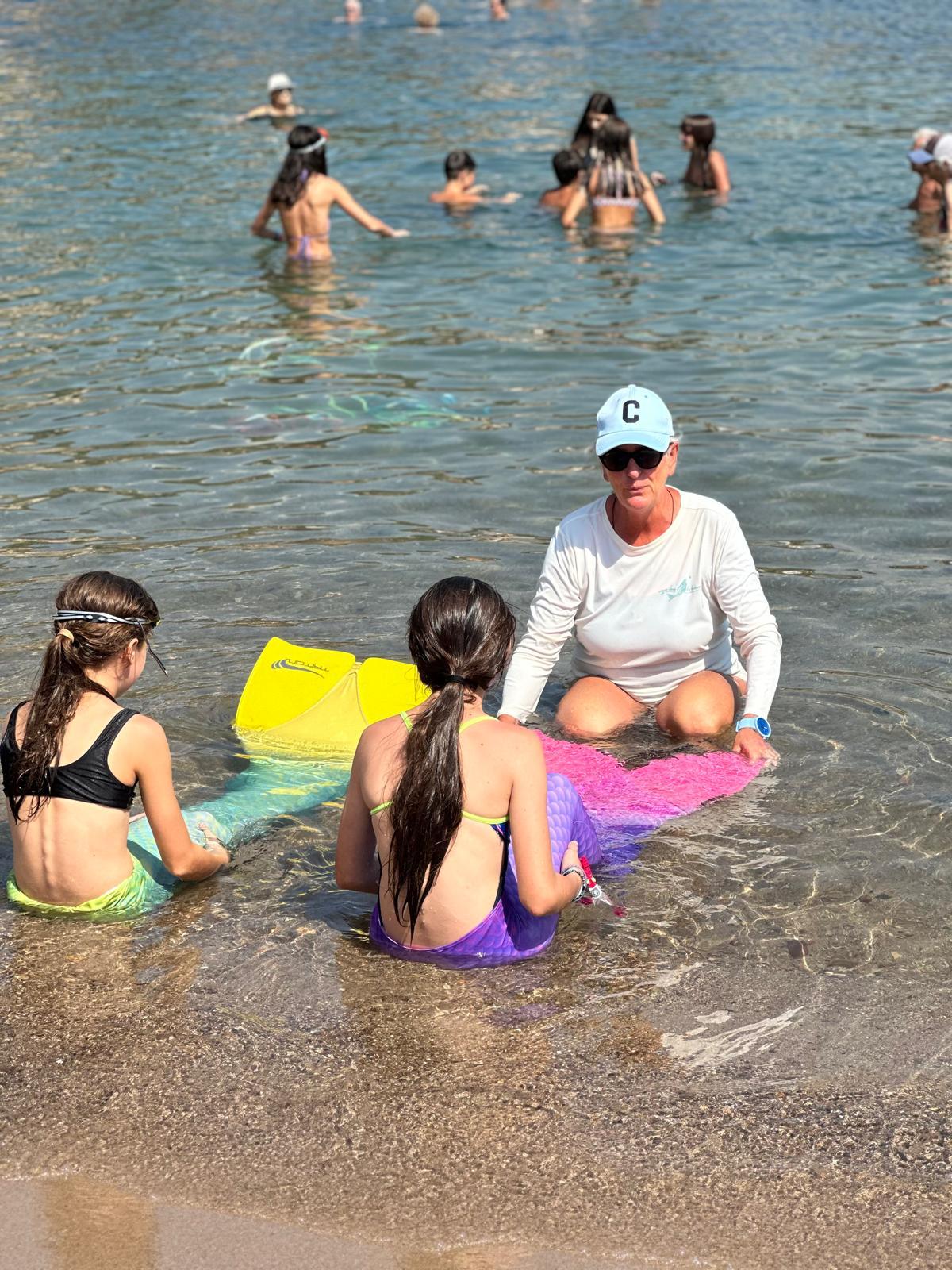 Catherine Proteau cours de natation Plage du Château Théoule-sur-Mer