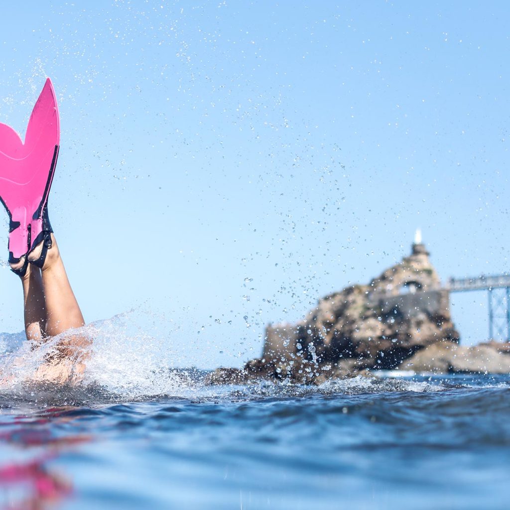 Nage sirène monopalme mer Théoule-sur-Mer